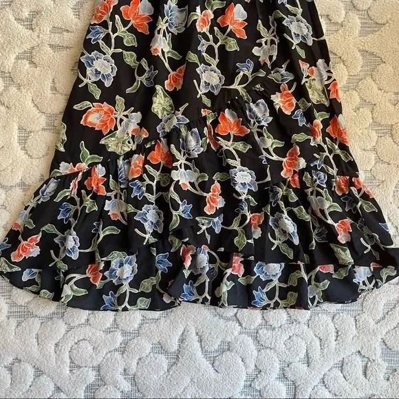 Joie Deme Sleeveless Floral 100% Silk Midi Dress - Picture 7 of 7